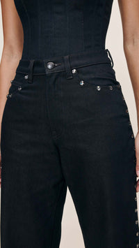 DL1961 Kaylen High Rise Embellished Soft Curve 32" in Eternity