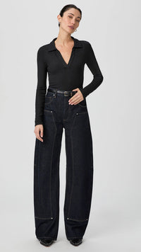 Paige Denim Arellia 32" Workwear Barrel Leg Pant in Selma