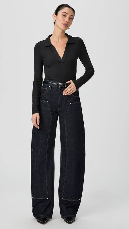 Paige Denim Arellia 32" Workwear Barrel Leg Pant in Selma