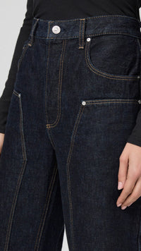 Paige Denim Arellia 32" Workwear Barrel Leg Pant in Selma