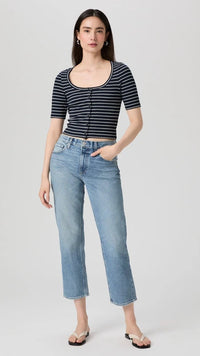 Paige Denim Mid Rise Morgan Ankle in Costar