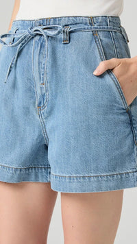 Paige Anessa Tie Waist Denim Short in Tranquility