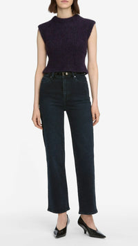 Frame The Plush Vest in Royal Purple