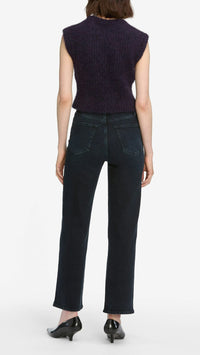 Frame The Plush Vest in Royal Purple