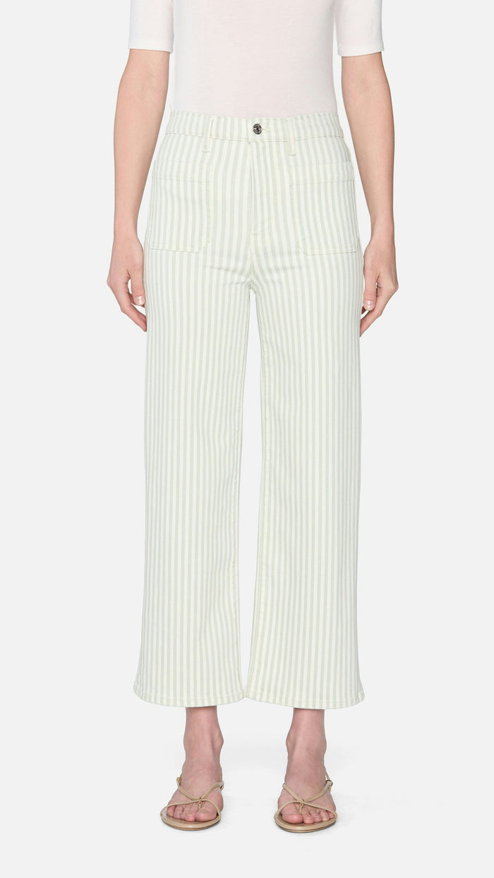 Frame The Anchor High Rise in Seamist Stripe