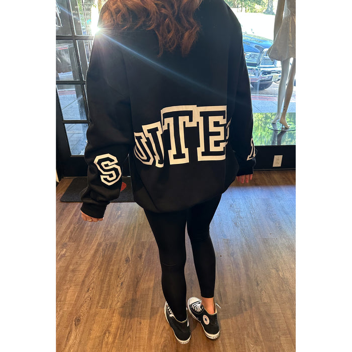201 Block Letter Sweatshirt in Black