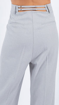 Suite201 Pinstripe Trousers in Grey