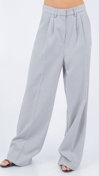 Suite201 Pinstripe Trousers in Grey