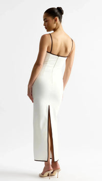 Studio Lexi Olivette Dress in Ivory/Brown