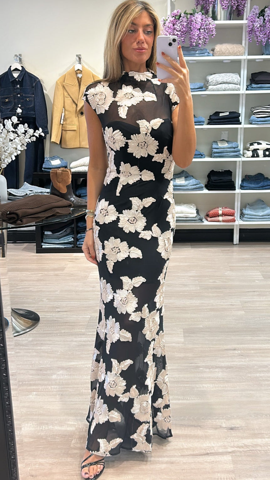 Elliatt Margaux Gown in Black/Gold
