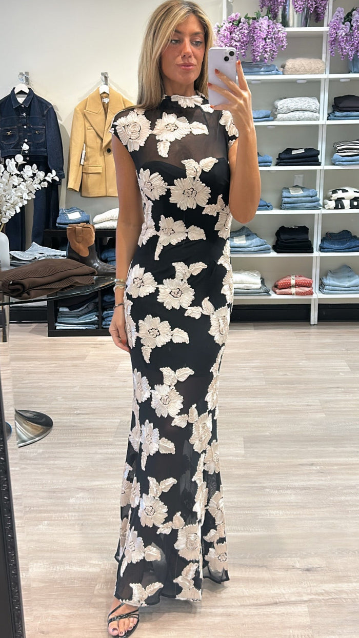 Elliatt Margaux Gown in Black/Gold
