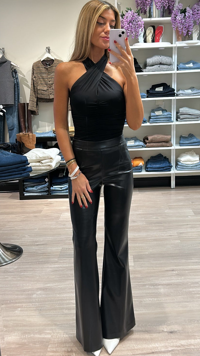 Generation Love Lunette Halter Bodysuit in Black