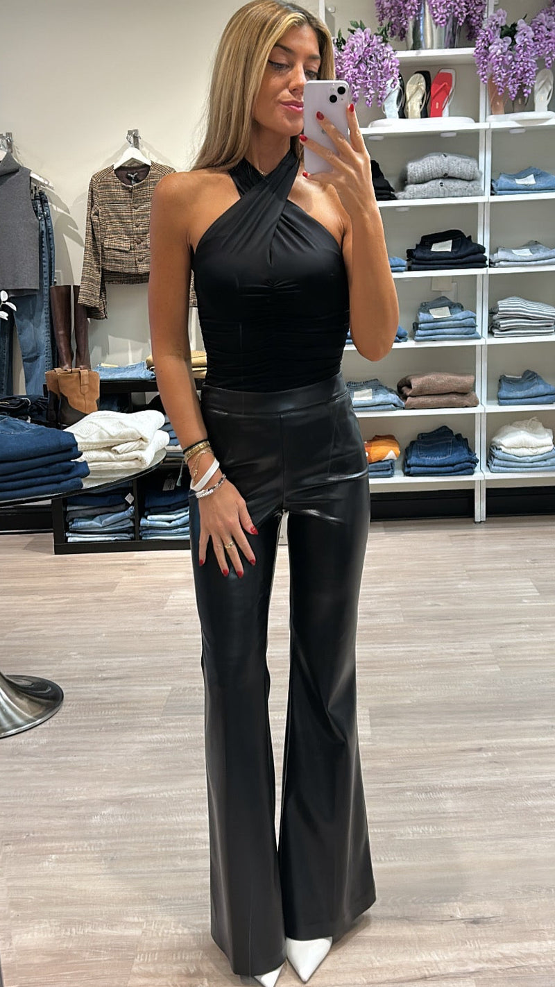 Generation Love Lunette Halter Bodysuit in Black