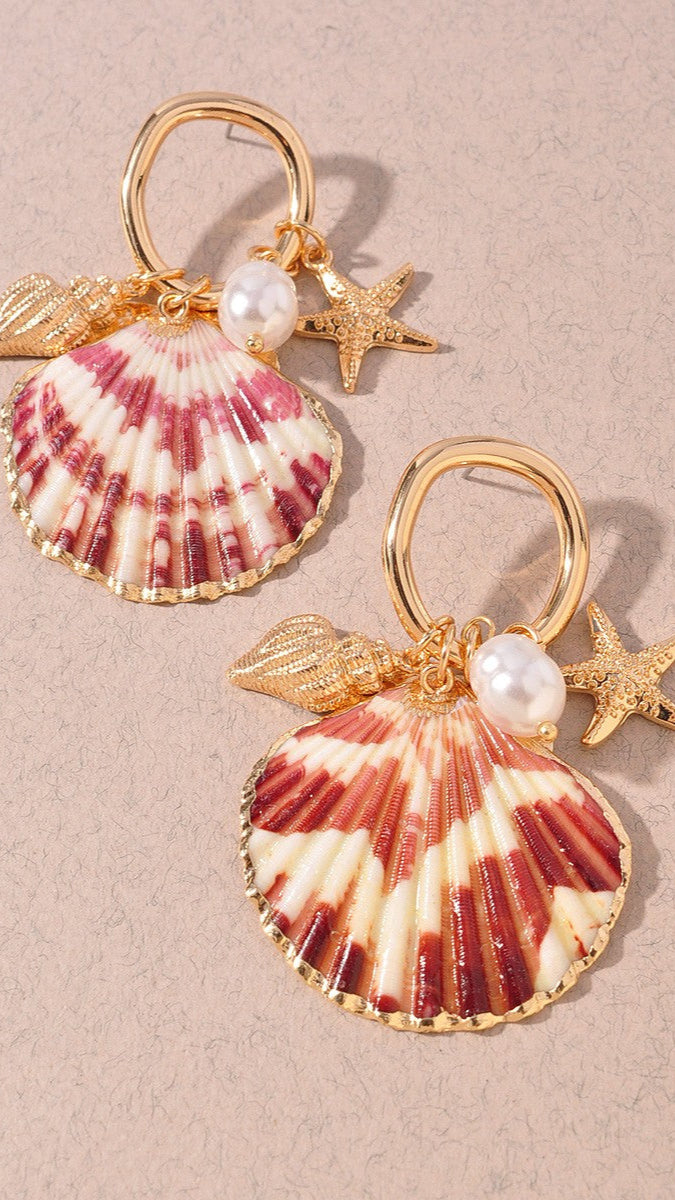 Suite201 Seashell Charm Earrings