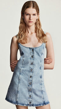 Frame Denim The Shift Denim Dress in Mingle