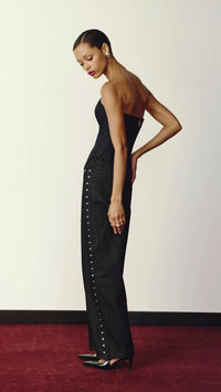 DL1961 Kaylen High Rise Embellished Soft Curve 32" in Eternity