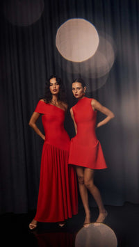 Elliatt Jesselle Asymmetrical Gown in Coral