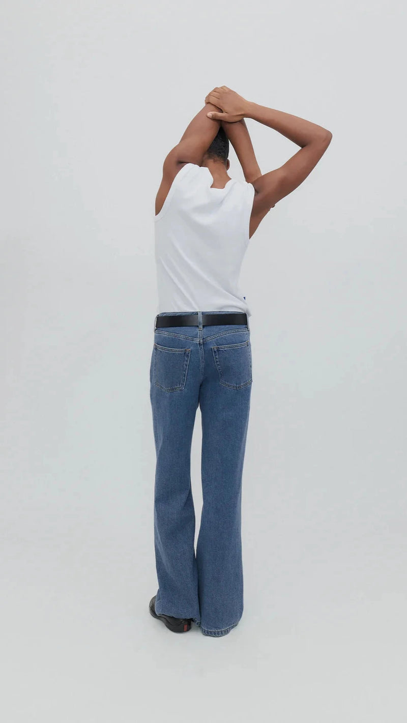 Still Here Walker Wide Leg Jean in Cloud Classic Blue