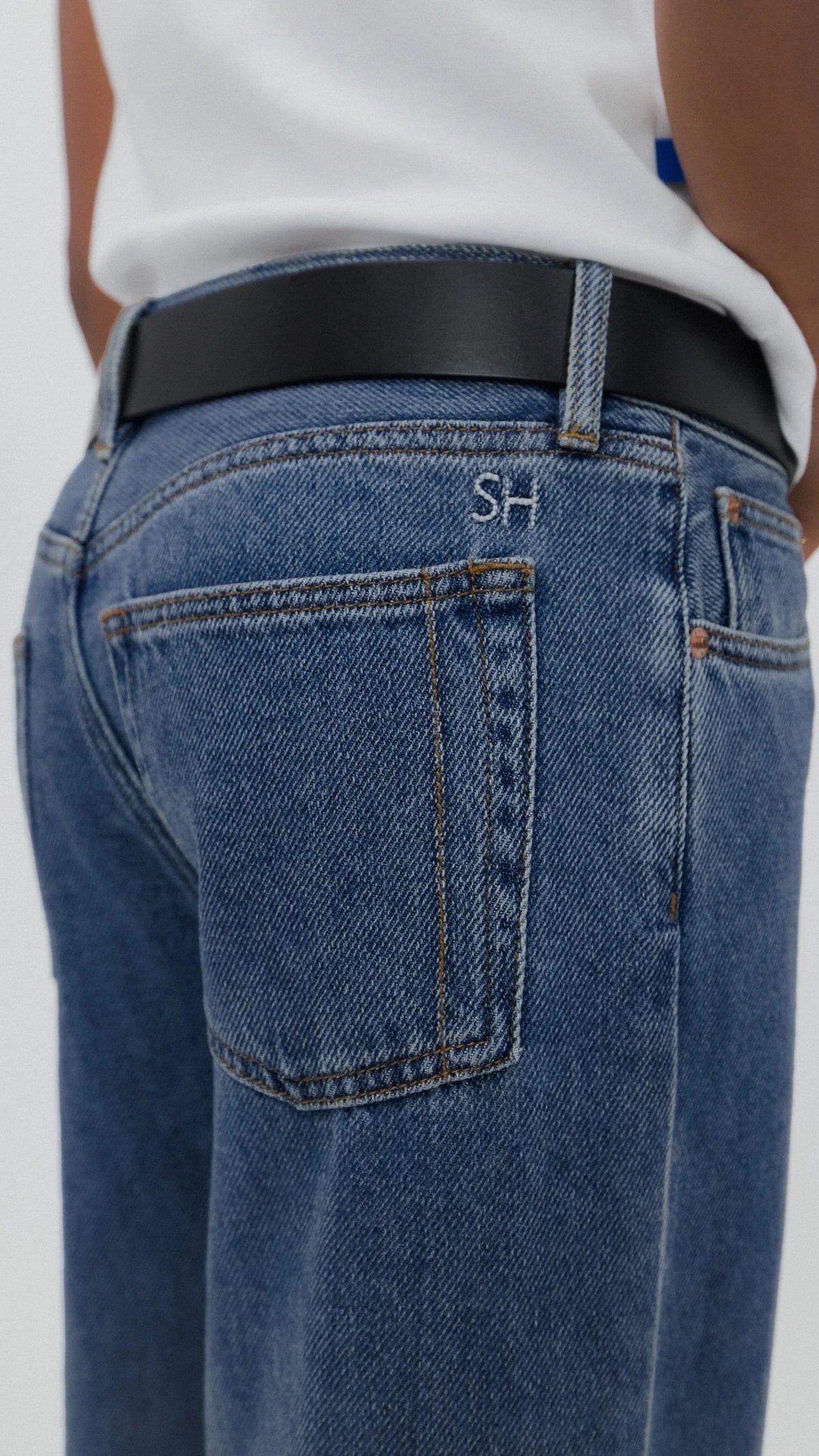 Still Here Walker Wide Leg Jean in Cloud Classic Blue