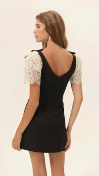 For Love & Lemons Locket Mini Dress in Black