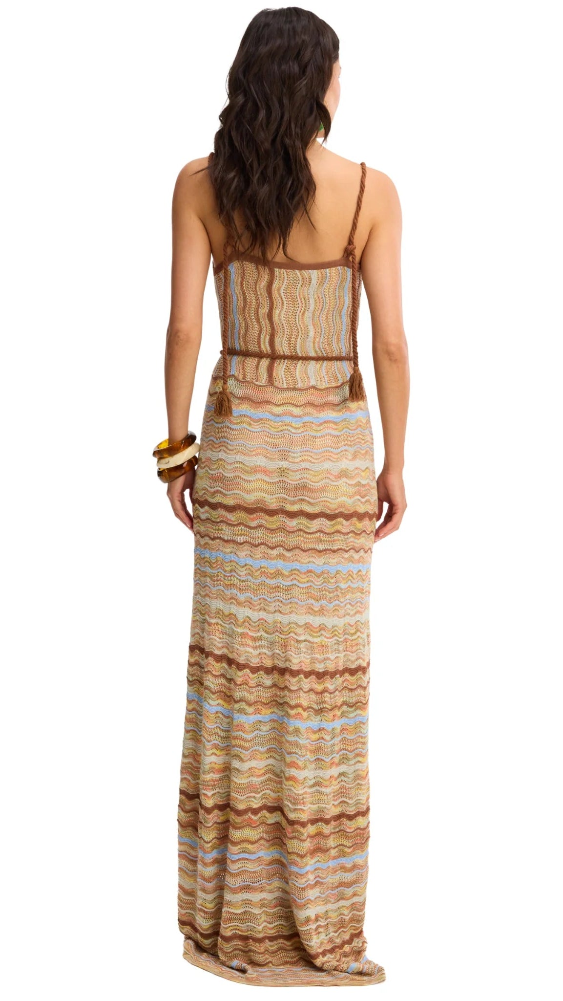 Allison New York Azari Knit Maxi Dress in Brown Zebra