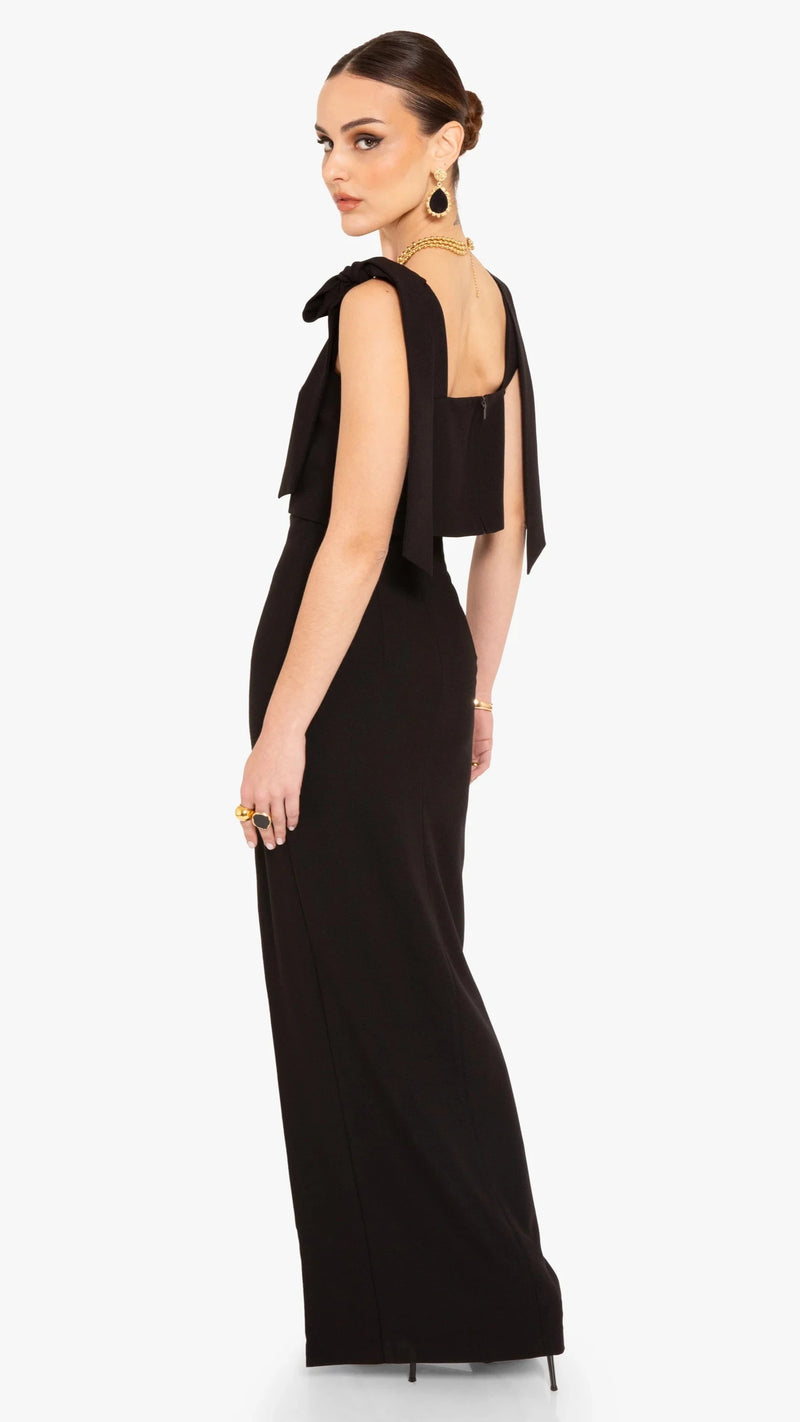 Black Halo Clayton Gown Set in Black