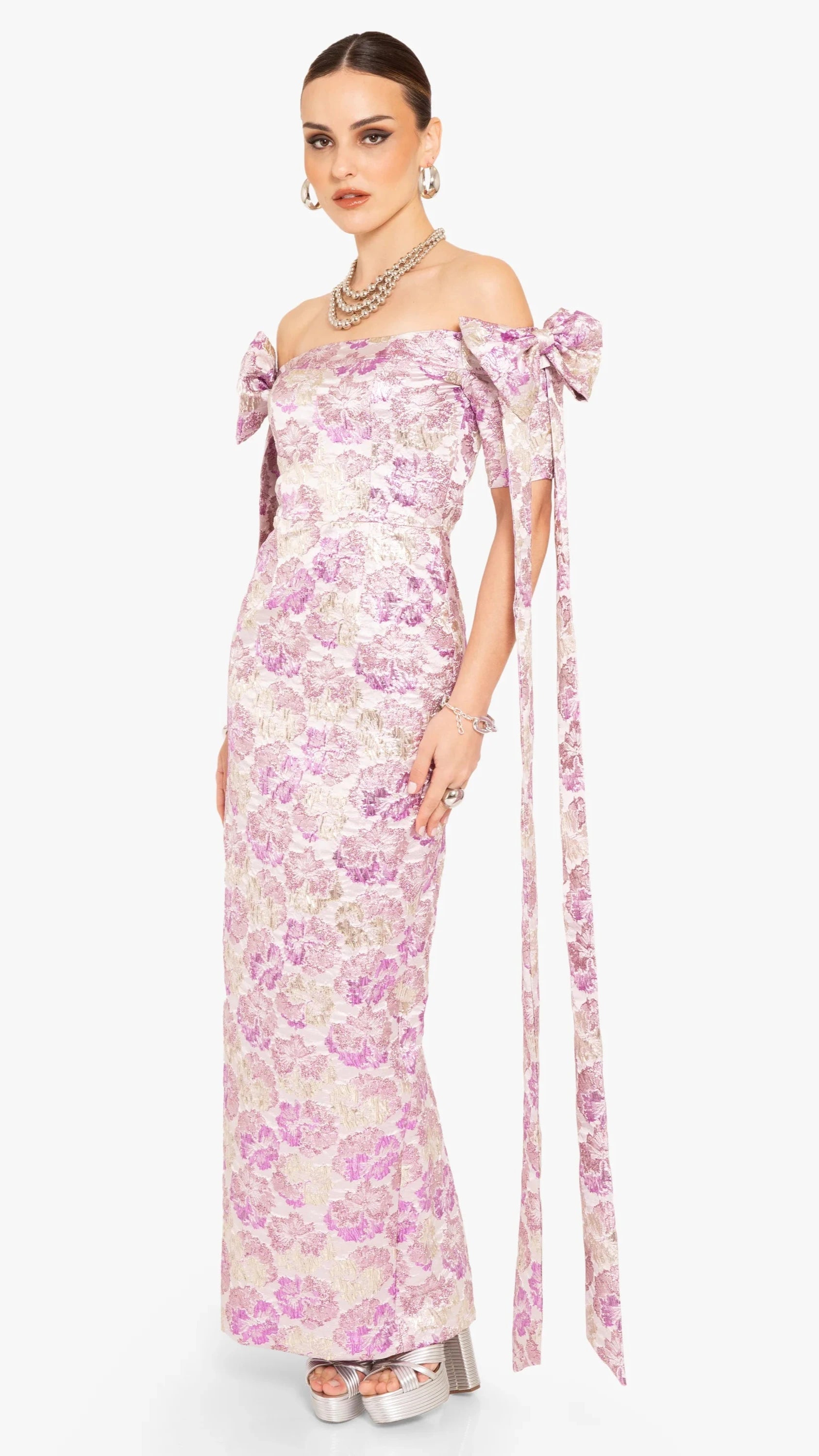 Black Halo Paisley Gown in Glowing Amethyst Suite 201 Black Halo Paisley Gown in Glowing Amethyst Suite 201