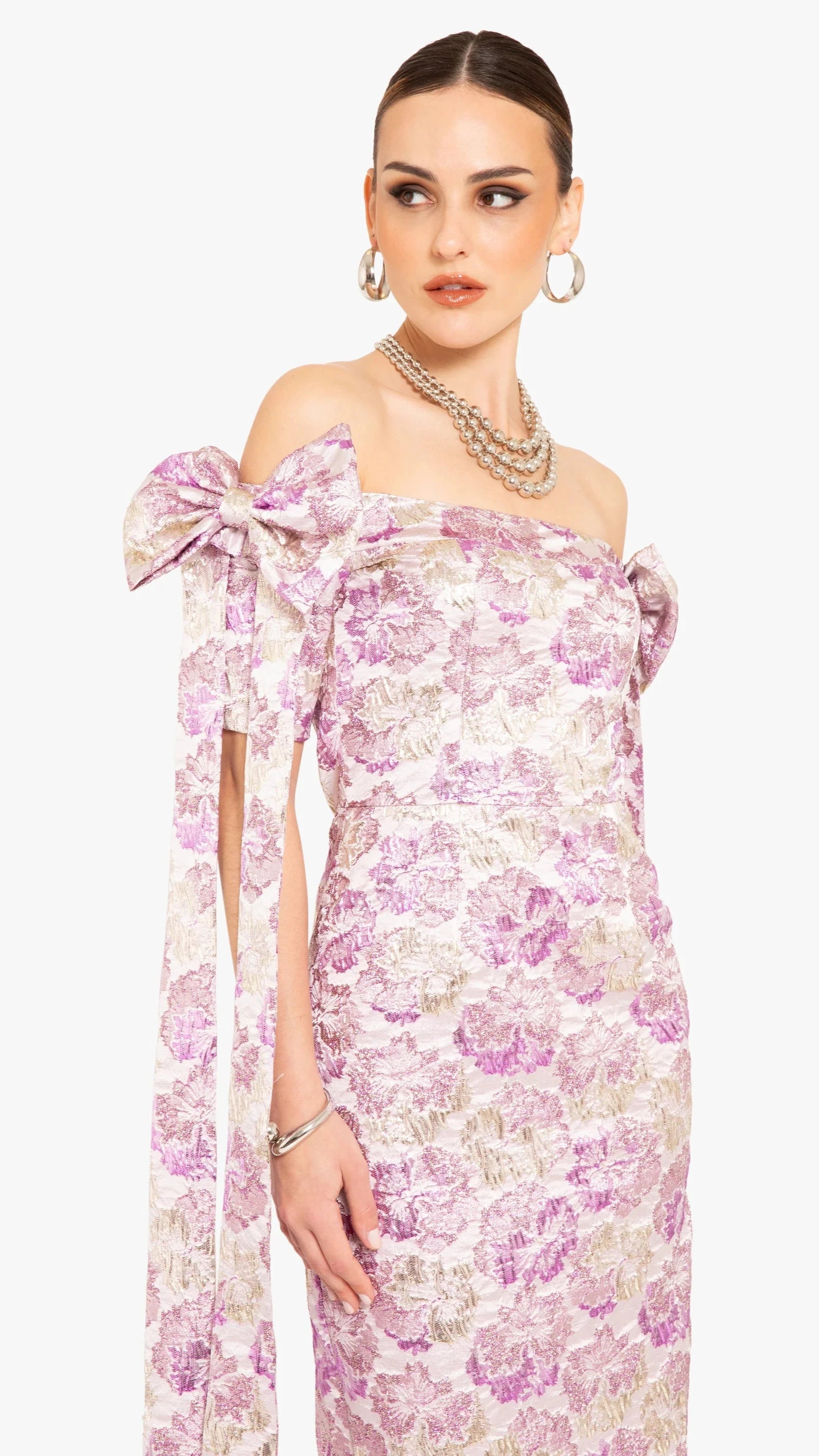 Black Halo Paisley Gown in Glowing Amethyst Suite 201 Black Halo Paisley Gown in Glowing Amethyst Suite 201