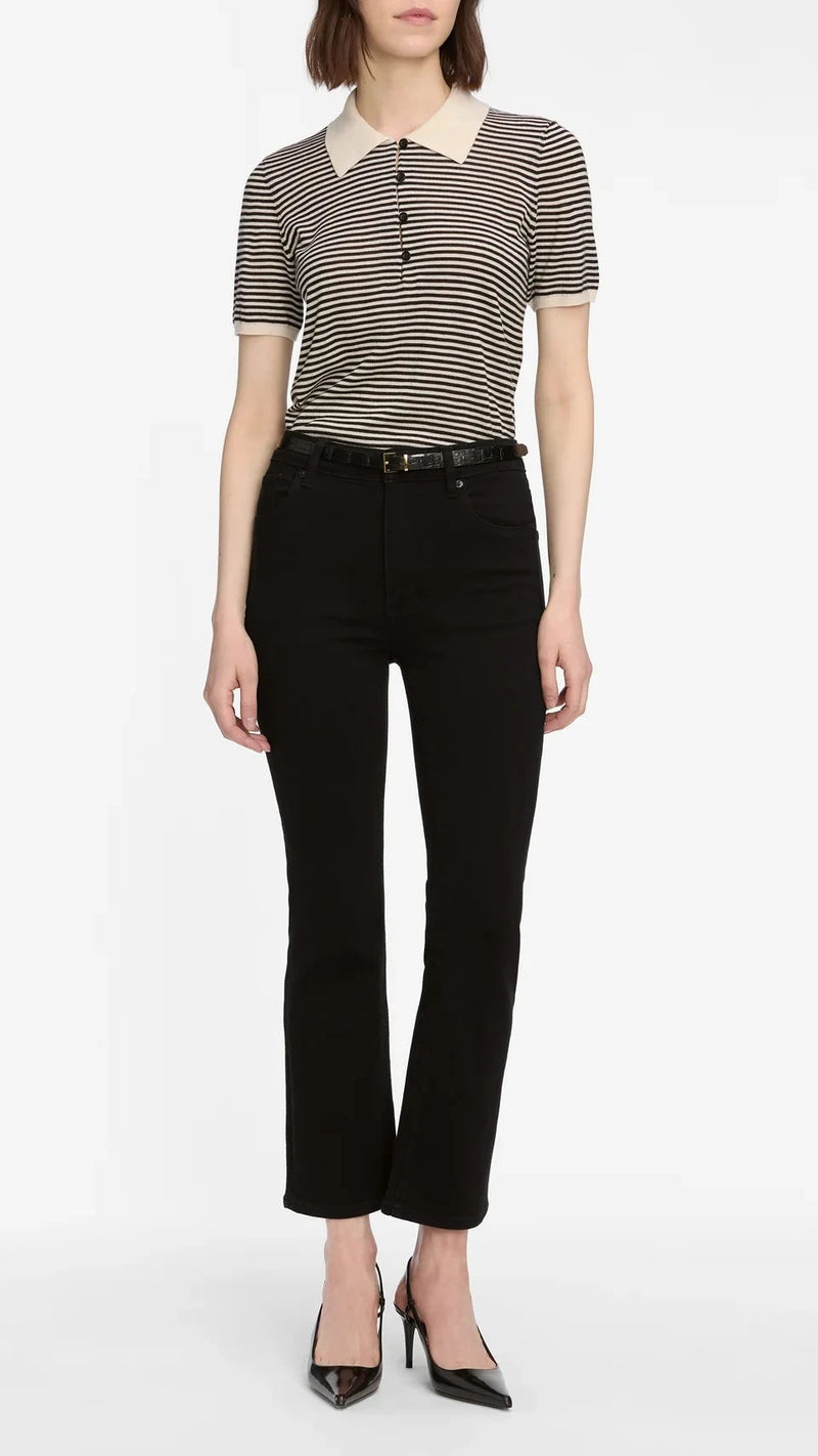 Frame Reboot Cropped Denim in Black