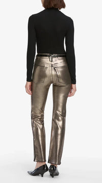 Frame Reboot Coated Denim in Champagne