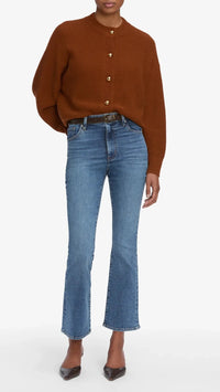 Frame The Femme Cardigan in Rust