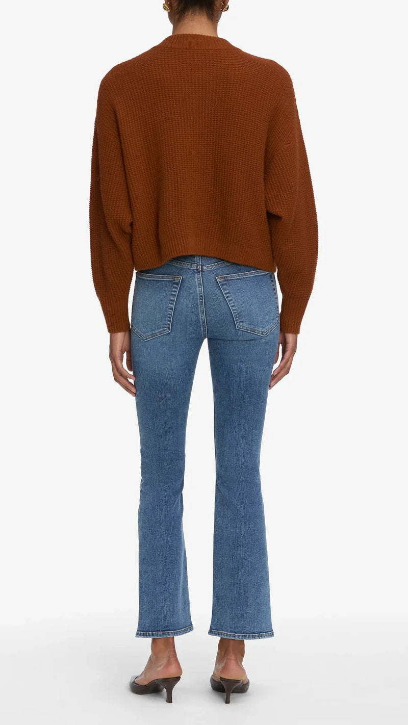 Frame The Femme Cardigan in Rust