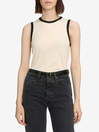 Frame The Ringer Tank in Cream/Black