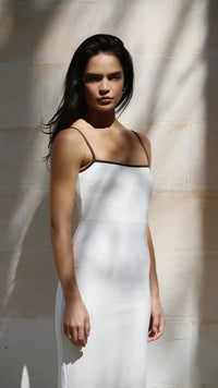 Studio Lexi Olivette Dress in Ivory/Brown