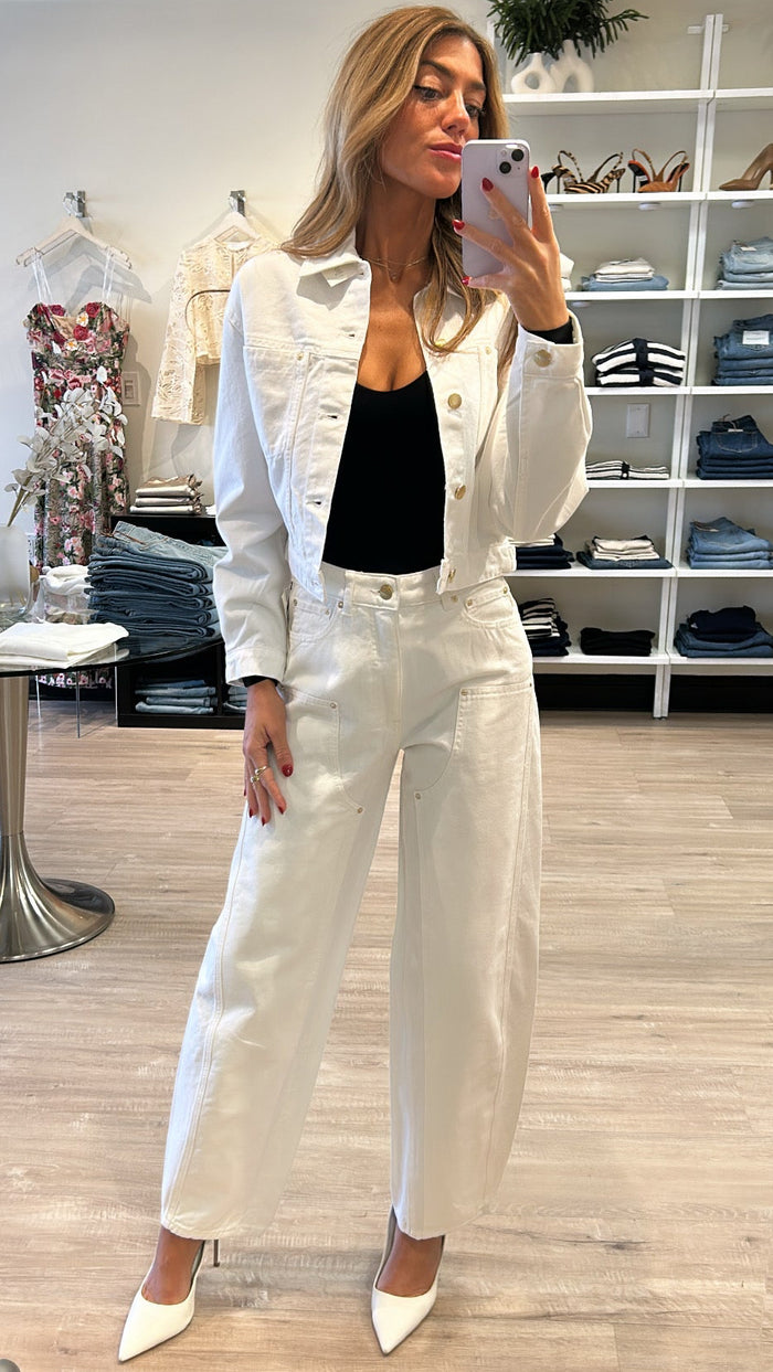 DL1961 Jamie Denim Jacket in White