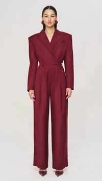 Ronny Kobo Michelle Jumpsuit in Burgundy