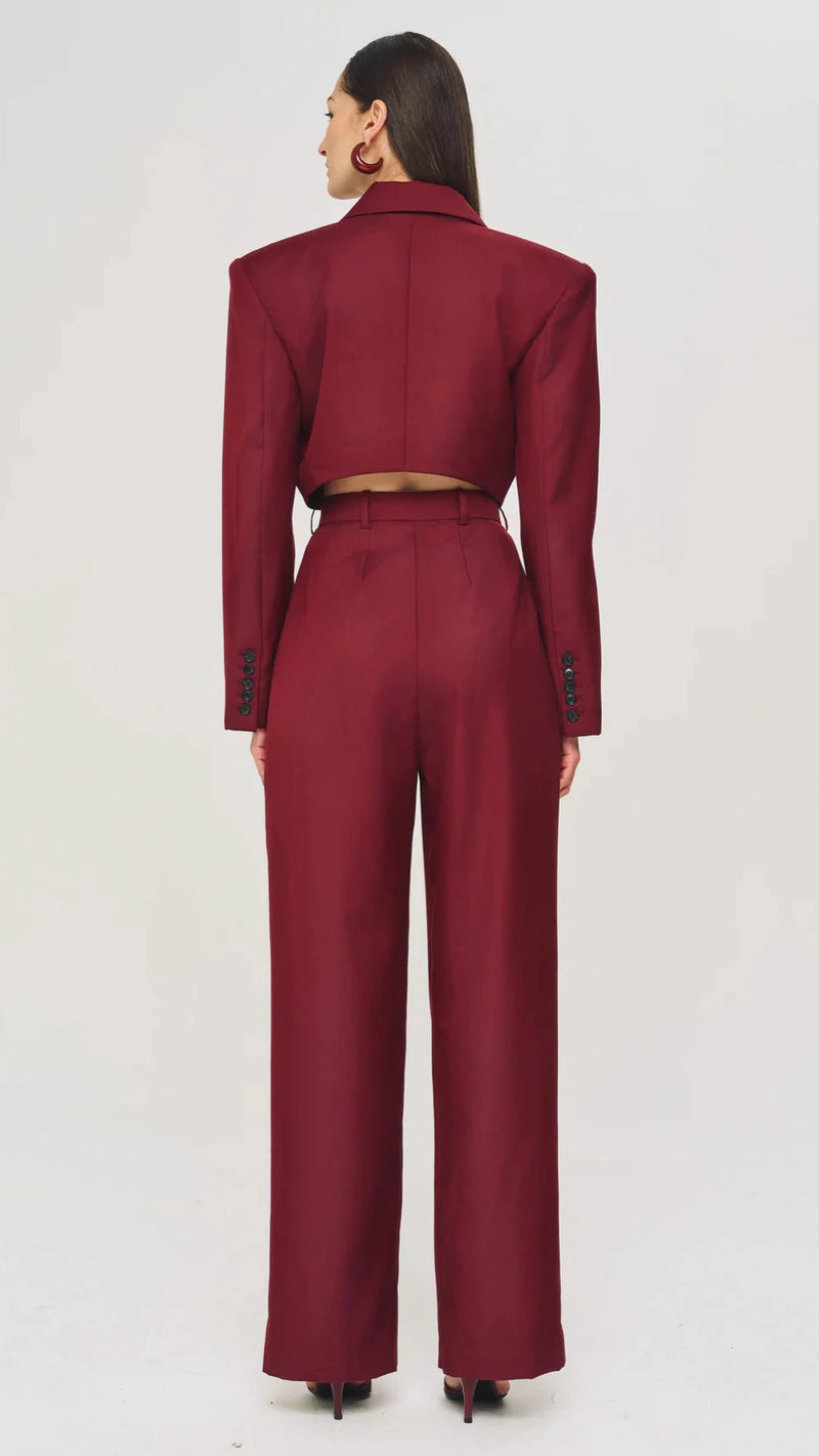 Ronny Kobo Michelle Jumpsuit in Burgundy