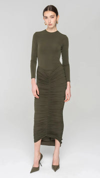 Ronny Kobo Sidonie Dress in Grape Leaf