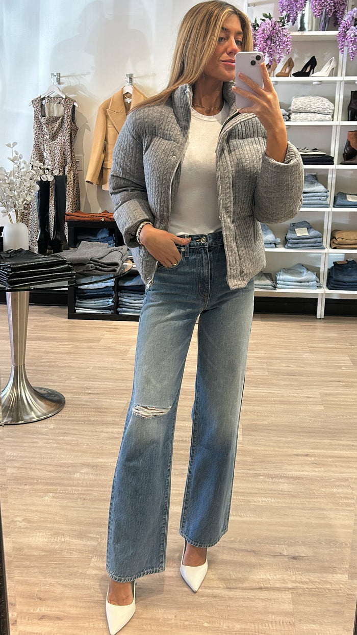 Heartloom Tilney Knit Puffer Jacket in Heather