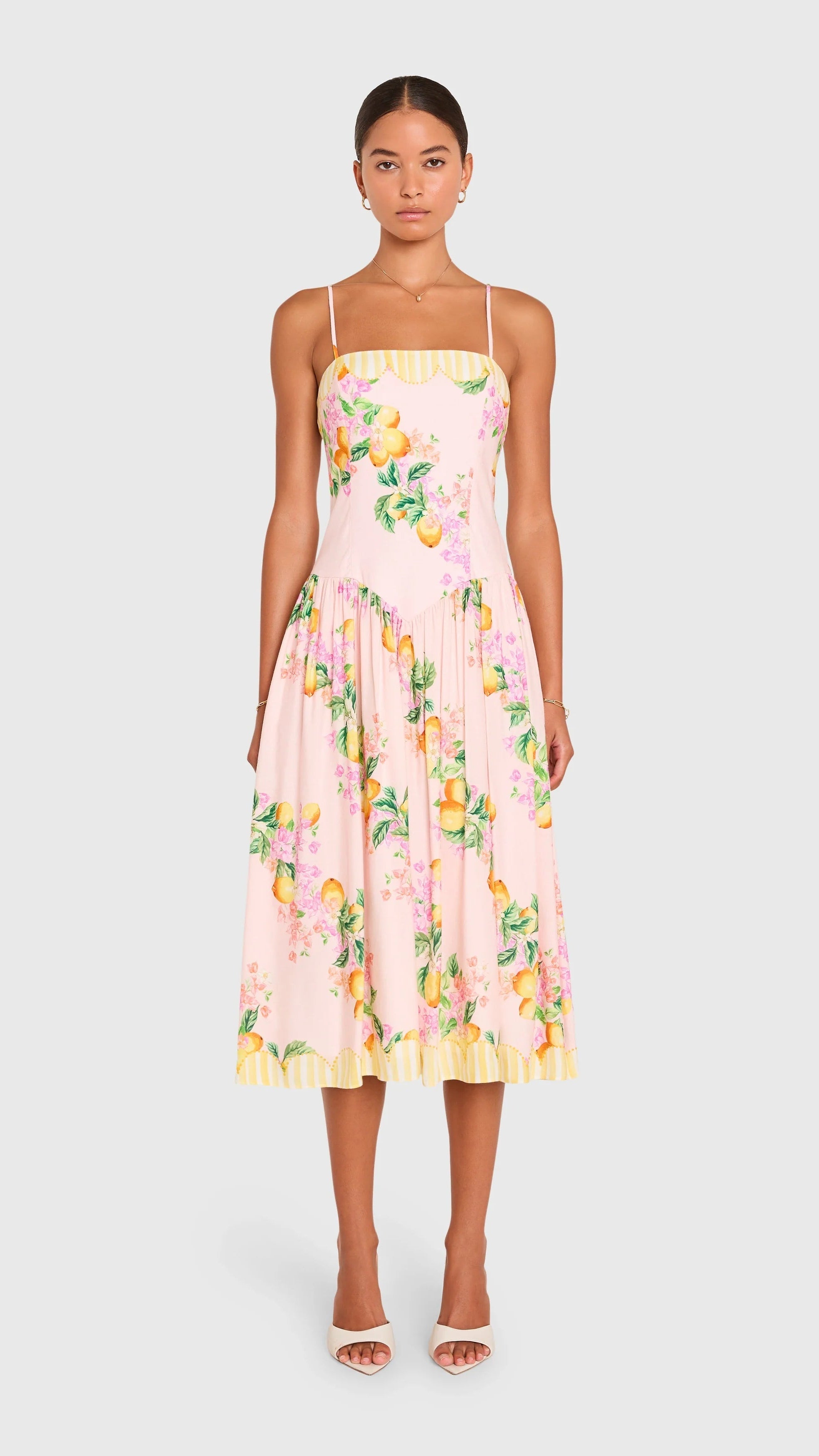 amanda uprichard saffron midi dress Amanda Uprichard Delora Midi Dress in Limoncello – Suite 201