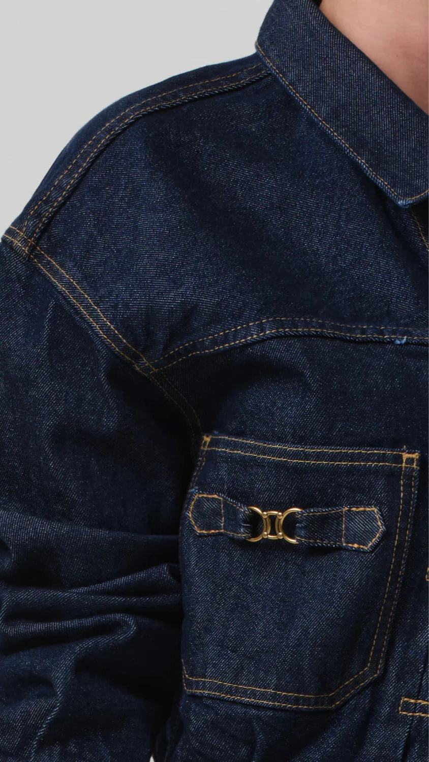 Citizens of Humanity Alma Denim Jacket with Horsebit in Helia