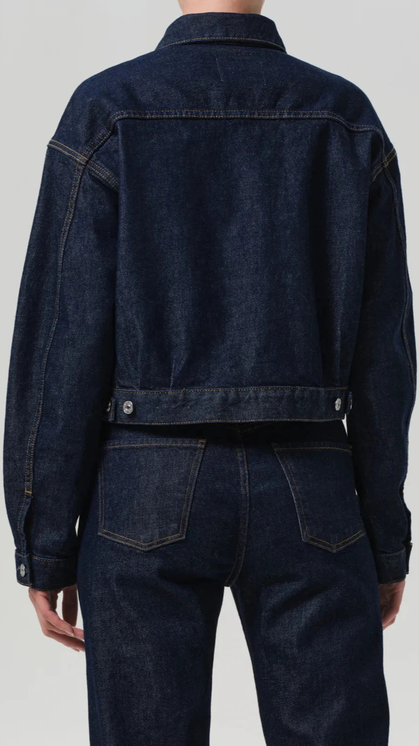 Citizens of Humanity Alma Denim Jacket with Horsebit in Helia