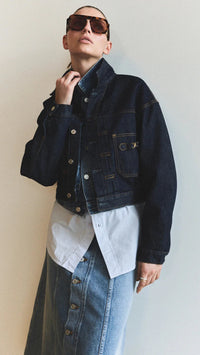 Citizens of Humanity Alma Denim Jacket with Horsebit in Helia