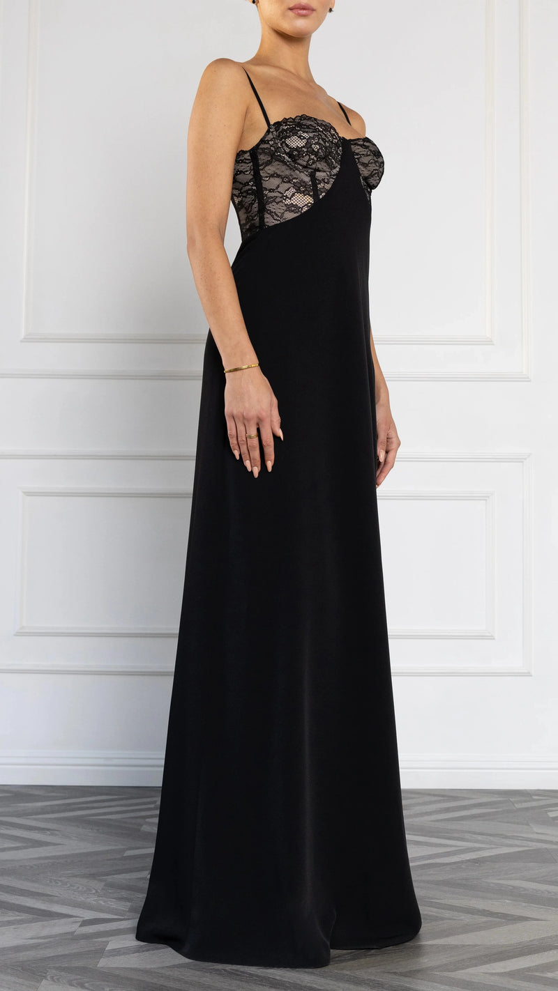 Black Halo Coressa Gown in Black