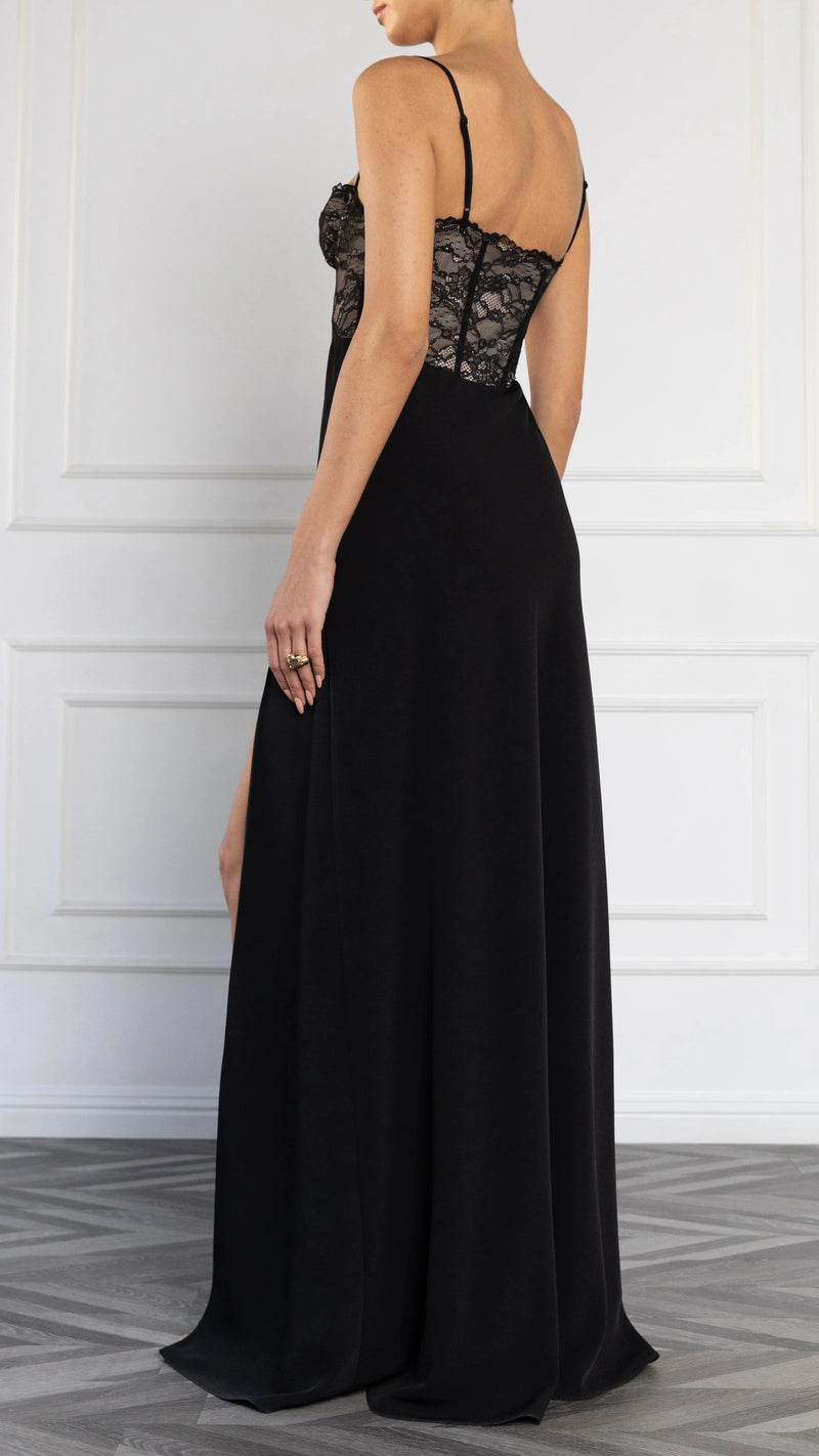 Black Halo Coressa Gown in Black