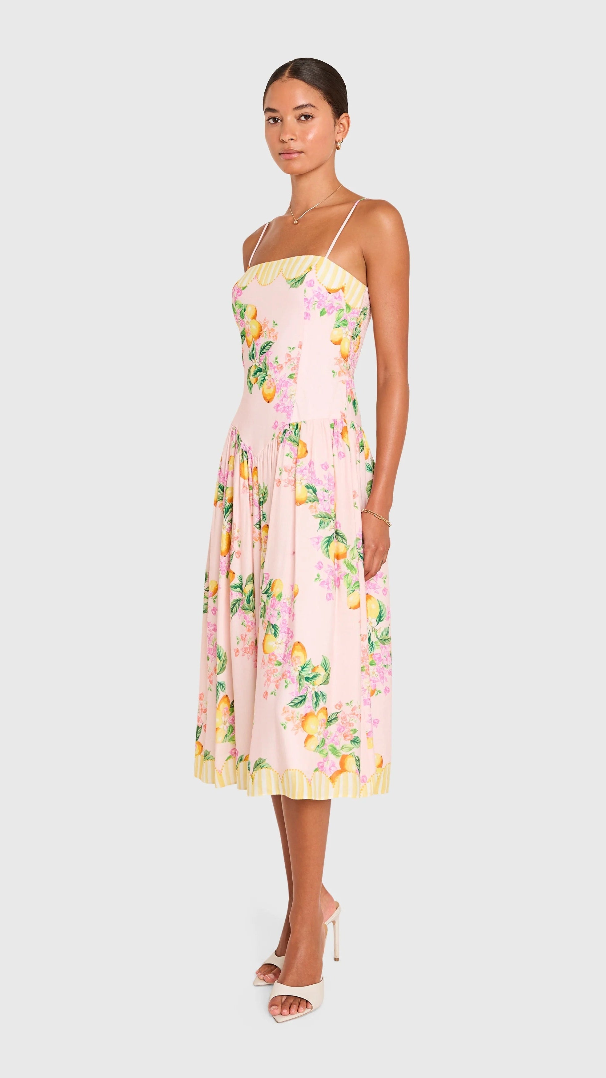 amanda uprichard midi dress Amanda Uprichard Delora Midi Dress in Limoncello – Suite 201
