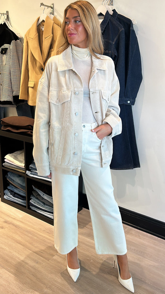 AGOLDE Reworked Wayne Corduroy Jacket in Rice Grass