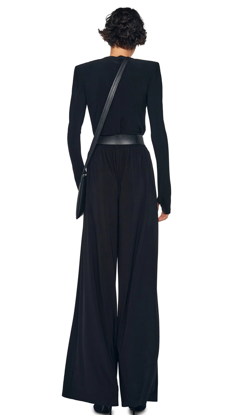 Norma Kamali Mens Pleat Pant in Black