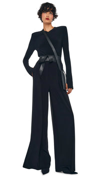 Norma Kamali Mens Pleat Pant in Black