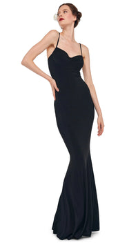 Norma Kamali Underwire Fishtail Gown in Black